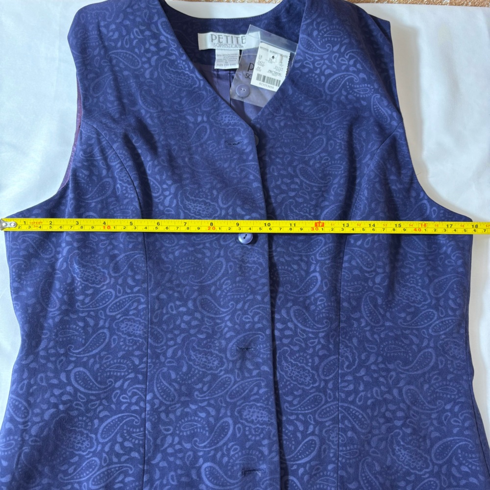 Vintage Petite Sophisticate 90's Classic 2Pc Set V-Neck Vest Pencil Skirt Size 8 - Picture 11 of 16